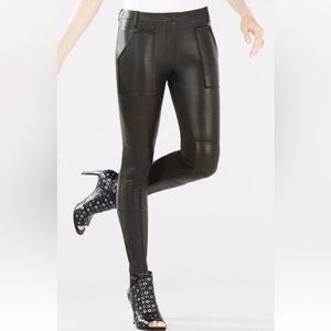 BCBG Maxazria CONNOR faux leather cargo legging pant NWT XS black